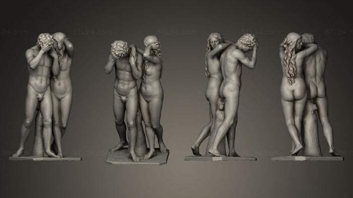 Statues antique and historical (The Expulsion, STKA_1028) 3D models for cnc